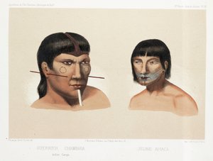 Twee Zuid-Amerikaanse indianen, ca. 1843-1847 door Unbekannt