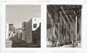 Twee uitzichten van Alexandrië, Egypte, ca. 1798