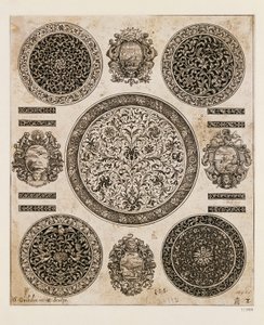 VK, Londen, Studie voor sierlijke tekening op horlogekast door Benjamin Baud