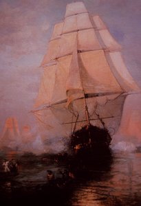 USS Constitution ontsnapt aan de Britten