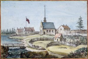 Uitzicht op La Lorette, Canada door Unbekannter Künstler