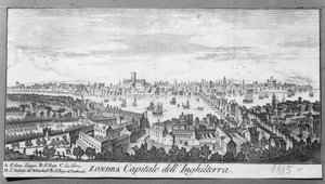Zicht op Londen, print