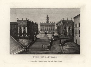 Capitolijnse heuvel. Piazza del Campidoglio, Palazzo Senatorio, Rome door Unbekannt