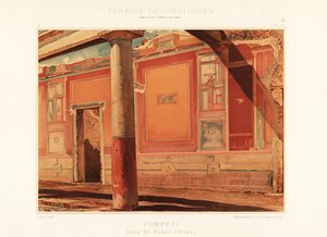 Uitzicht op het Huis van de Dronken Faun, Pompeii. 1896 (chromolithografie) door Unbekannter Künstler