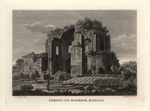Uitzicht op de Tempel van Minerva Medica, Tempio di Minerva Medica, of nymphaeum, Rome door Unbekannt