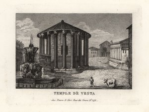 Uitzicht op de Tempel van Vesta, Rome