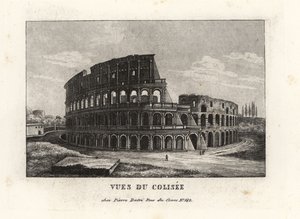 Zicht op de ruïnes van het Colosseum, Rome door Unbekannt