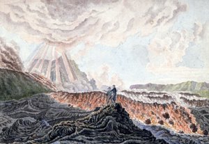 Vulkaanuitbarsting van Piton de la Fournaise, Réunion door Unbekannter Künstler