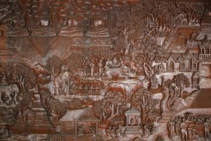 Wat Phra Doi Suthep, Chiang Mai. Reliëf. Thailand door Unbekannt