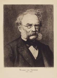 Werner von Siemens, Duitse elektrotechnicus en uitvinder, ca. 1880 door Unbekannter Künstler