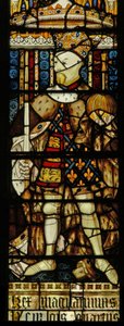 Raam met afbeelding van koning Hendrik IV (glas-in-lood) door Unbekannter Künstler