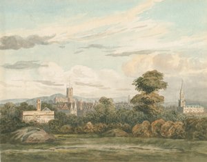 Wolverhampton - Zuidelijk uitzicht: aquarel schilderij, nd [ca. 1830] door Unbekannt