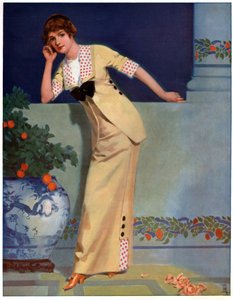 Vrouw in 2700 (Illustratie, ca. 1910) door Unbekannter Künstler