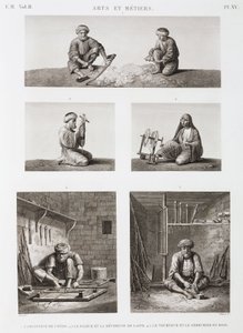 Wol & Kammgaren, Spinnen Textiel- en houtbewerkers, Egypte, ca. 1798