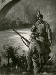 Wereldoorlog 1: 3e Offensief van de Slagen van de Isonzo door Unbekannter Künstler