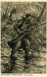 Eerste Wereldoorlog: Infanteriesoldaat van het Belgische Leger door Unbekannter Künstler