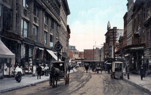 Yonkers, New York - North Broadway Street in de stad ten noorden van de Bronx, New York City, begin 20e eeuw door Unbekannter Künstler