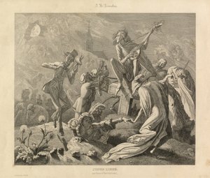 Jonge liefde, Karlsruhe, ca. 1850 (gravure) door Unbekannter Künstler