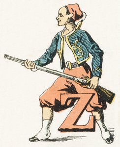Z - Zouaaf - Kinderalfabet, Editions Gordinne 1920 (gravure)