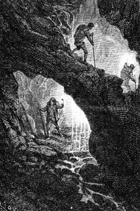Facsimile van de roman "Reis naar het middelpunt van de aarde" door Jules Verne door Unbekannter Künstler