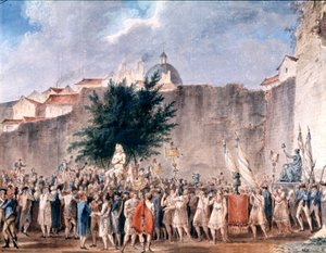 Feest tussen de ruïnes van de Bastille, Parijs door Unbekannter Künstler