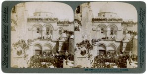 Kerk van het Heilig Graf, Jeruzalem, Palestina, 1897 door Underwood and Underwood