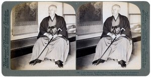 Graaf Okuma, ex-minister van Buitenlandse Zaken, leider van de Progressieve Partij, Tokio, Japan, 1904 door Underwood and Underwood