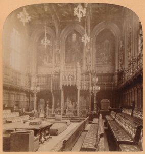 House of Lords, Houses of Parliament, Londen, Engeland, 1900