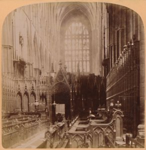 Interieur van Westminster Abbey, Londen, Engeland, 1896 door Underwood and Underwood