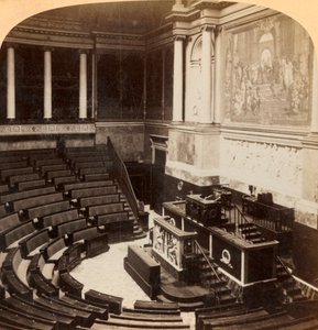 Interieur van de Kamer van Afgevaardigden, Parijs, Frankrijk, 1900