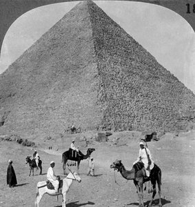 Graf van koning Khufu, de Grote Piramide van Gizeh, Egypte, 1905