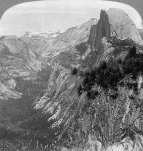 Mirror Lake, Half Dome en Clouds Rest, Yosemite Valley, Californië, VS, 1902