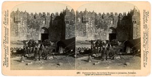 De Damascuspoort, de noordelijke ingang van Jeruzalem, Palestina, 1899