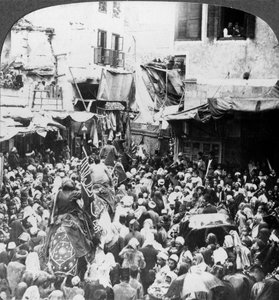 De Heilige Tapijt Parade met de Mahmal, Caïro, Egypte, 1905
