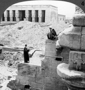 De prachtige Tempel van Hathor in Denderah, Egypte, 1905