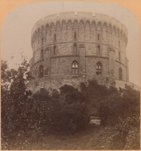 De ronde Toren, Windsor, Engeland - de Kasteelgevangenis van Edward III tot Karel II, 1900 door Underwood and Underwood