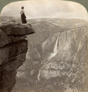 Uitzicht vanaf Glacier Point, Yosemite Valley, Californië, VS, 1902 door Underwood and Underwood
