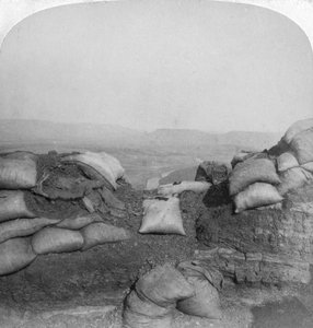 Uitzicht vanaf Spion Kop, Zuid-Afrika, 2e Boerenoorlog, 1901 door Underwood and Underwood