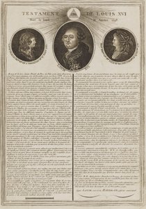 Testament van Lodewijk XVI door Unidentified
