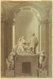 Een grafmonument van kardinaal Henry York (1725-1807) en Charles Edward Stuart, de 
