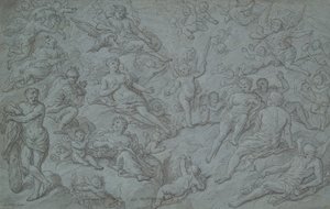 Vergadering van goden en Hercules