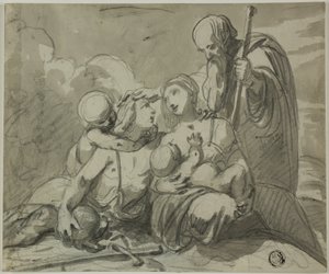 Heilige Familie met Strijdende Heilige