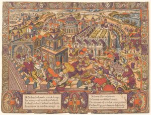 Jeruzalem is ingenomen en verbrand; Koning Sedecias heeft zijn ogen uitgestoken. En Jeremia wordt naar Babylon gebracht. Jeremia 39-43, nr. 6, Het Verhaal van Jeremia