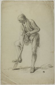 Man Digging door Unknown