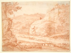 Bergachtig landschap met stroom