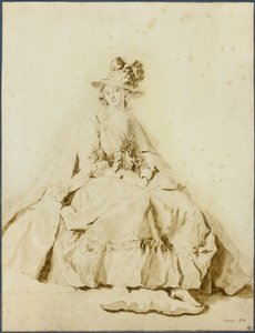 Portret van een jonge dame door Unknown