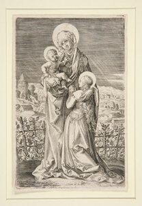 Sint Anna, de Maagd en Kind door Unknown