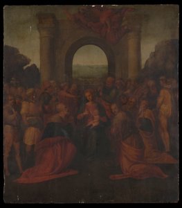 De aanbidding der wijzen door Unknown