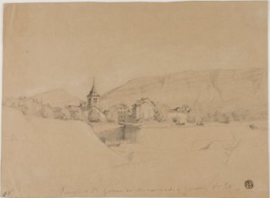 De kerk van Saint-Gervais gezien vanaf de wallen in Genève door Unknown