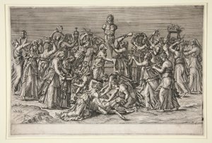 Het Offer aan Priapus door Unknown